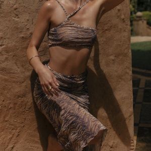 NWT Jagger and Stone Campbell Mesh Skirt Set